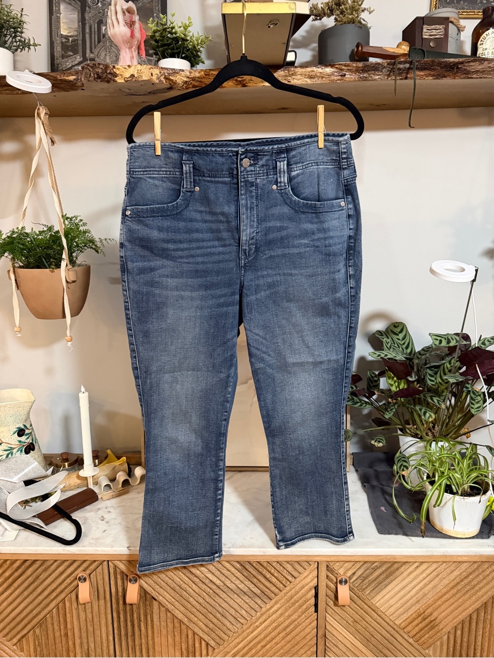 NYDJ Lightened Blue Mid-Rise Crop Ankle Jeans with Lift x Tuck Technology